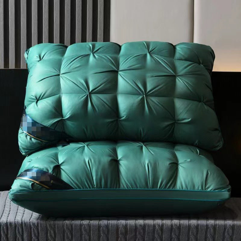 Green Luxury Adjustable Bed Pillow Set (2-Pack) - Hotel Quality Down Alternative for Ultimate Neck Support & V888-ELOSUNG36032