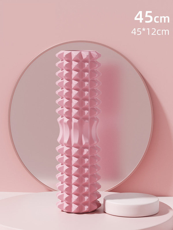 Pink High-Density 3D Trigger Point Foam Roller - Solid Core Massager for Deep Tissue Muscle Recovery & Yoga V888-ELOSUNG36041