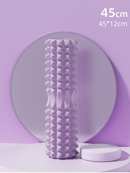 Purple High-Density 3D Trigger Point Foam Roller - Solid Core Massager for Deep Tissue Muscle Recovery & Yoga V888-ELOSUNG36042
