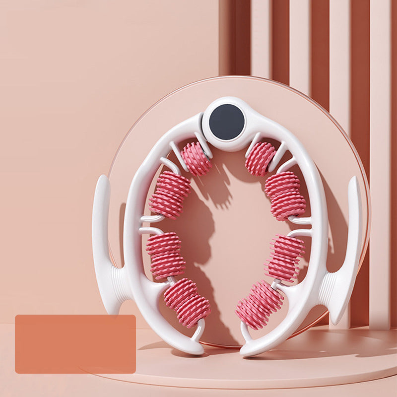 Pink U-Shape 360 Degree Massage Roller - Multi-Functional Leg, Arm & Neck Massager for Muscle Relief & V888-ELOSUNG36045