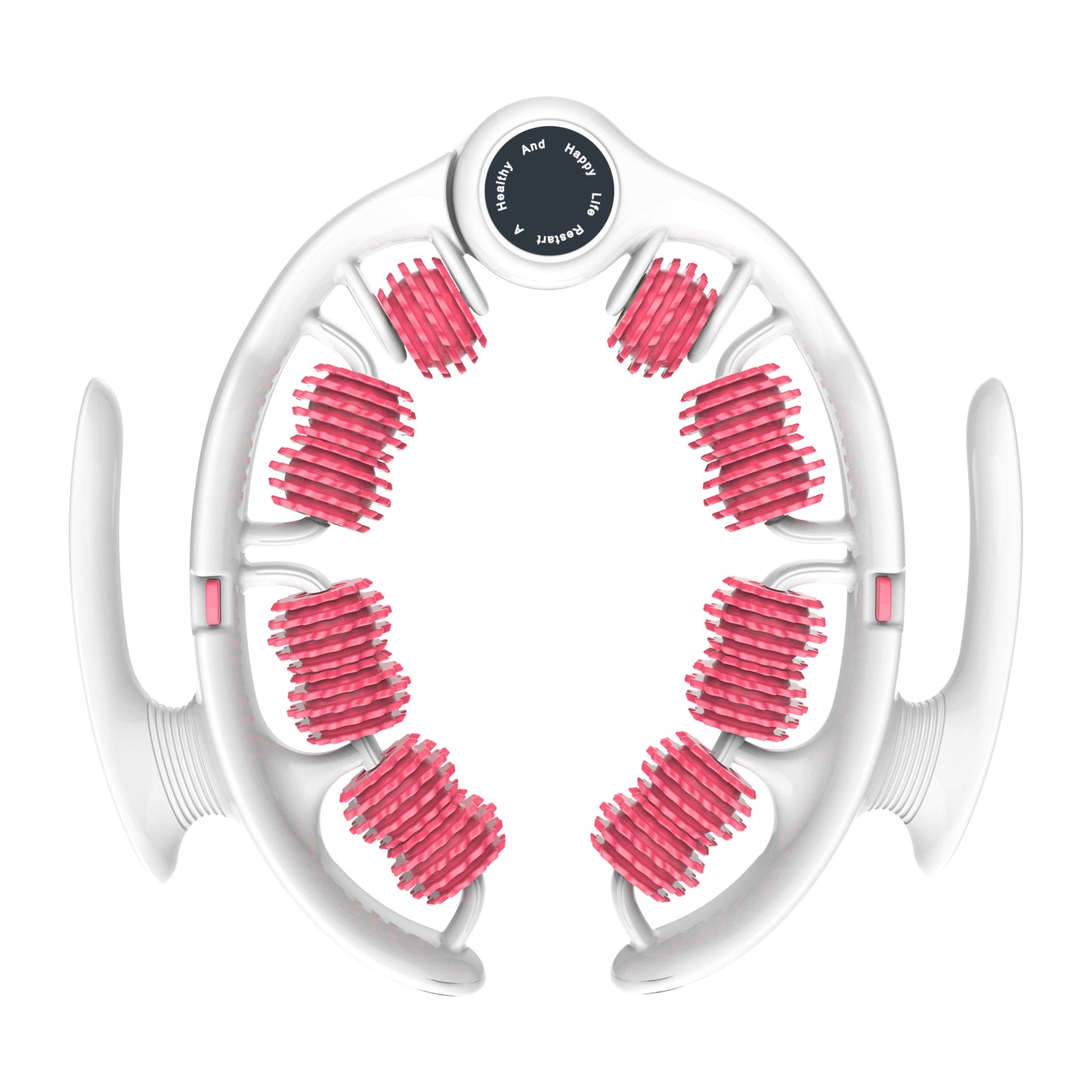 Pink U-Shape 360 Degree Massage Roller - Multi-Functional Leg, Arm & Neck Massager for Muscle Relief & V888-ELOSUNG36045