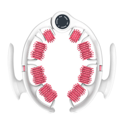 Pink U-Shape 360 Degree Massage Roller - Multi-Functional Leg, Arm & Neck Massager for Muscle Relief & V888-ELOSUNG36045
