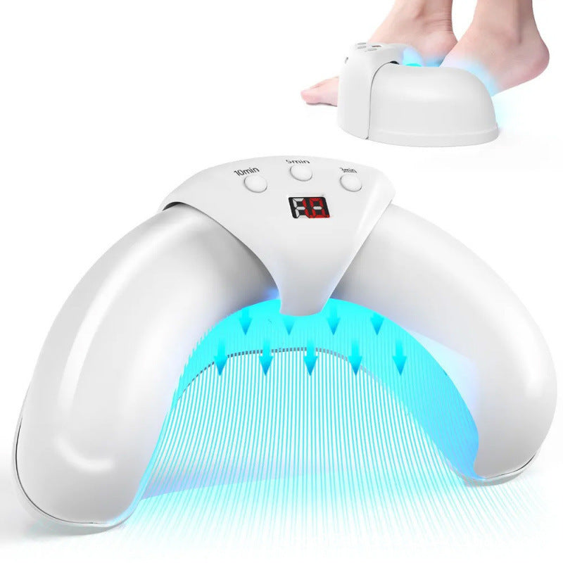 White Portable UV LED Nail Lamp - Open Arch Dryer for Gel Polish with Smart Sensor & 3 Timers V888-ELOSUNG36052