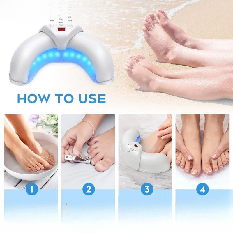Black Portable UV LED Nail Lamp - Open Arch Dryer for Gel Polish with Smart Sensor & 3 Timers V888-ELOSUNG36053