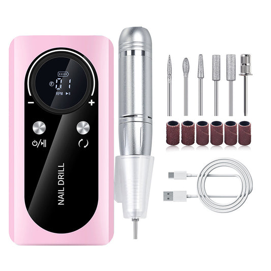 Pink Professional Rechargeable Nail Drill Machine - 45000RPM Portable E-File Kit for Acrylic, Gel, Polishing V888-ELOSUNG36055