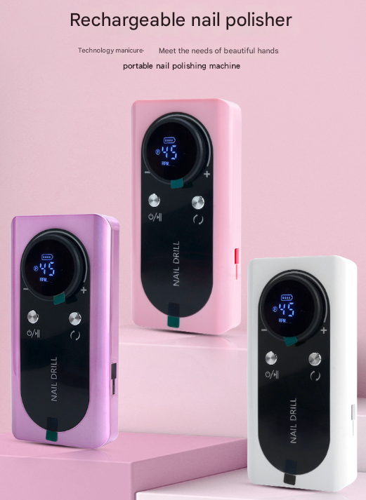 Pink Professional Rechargeable Nail Drill Machine - 45000RPM Portable E-File Kit for Acrylic, Gel, Polishing V888-ELOSUNG36055