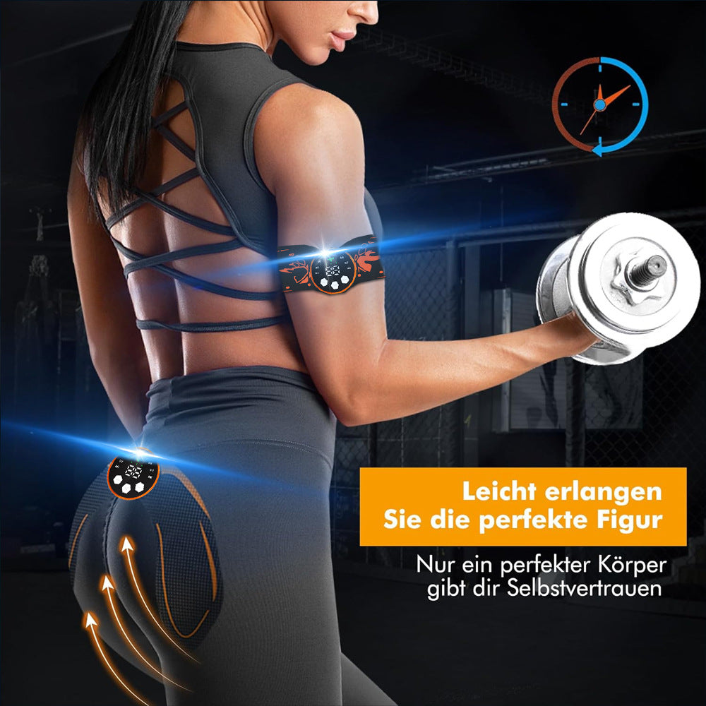 Black and Orange Ultimate EMS Muscle Stimulator Kit - USB Rechargeable Abdominal & Full Body Toner for Abs, V888-ELOSUNG36064