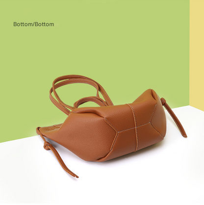 White Chic Minimalist PU Leather Tote Bag - Women's Versatile Shoulder Handbag with Contrast Stitching V888-ELOSUNG36070