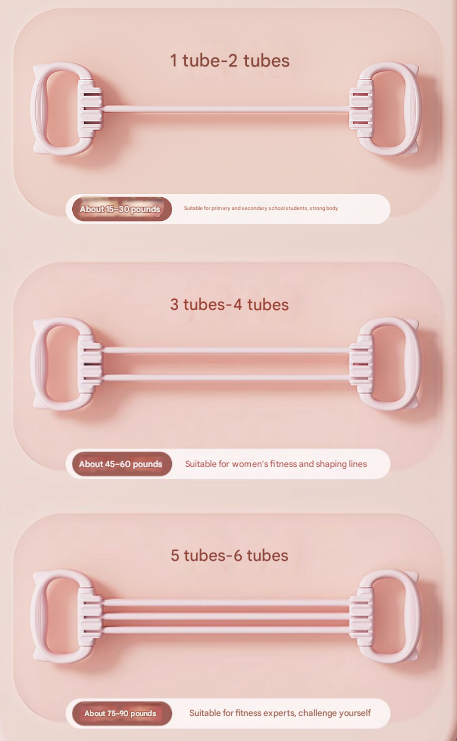 Purple Adjustable Resistance Chest Expander with 6 Levels - Cute Cat Ear Puller for Full Body Workout V888-ELOSUNG36073