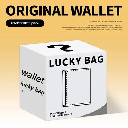 Random Color Surprise Lucky Bag: Random Style Women's Long PU Leather Wallet Mystery Box V888-ELOSUNG36076
