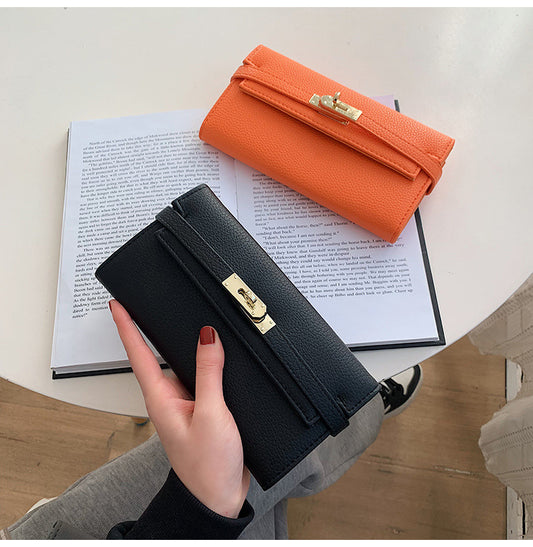 Random Color Surprise Lucky Bag: Random Style Women's Long PU Leather Wallet Mystery Box V888-ELOSUNG36076