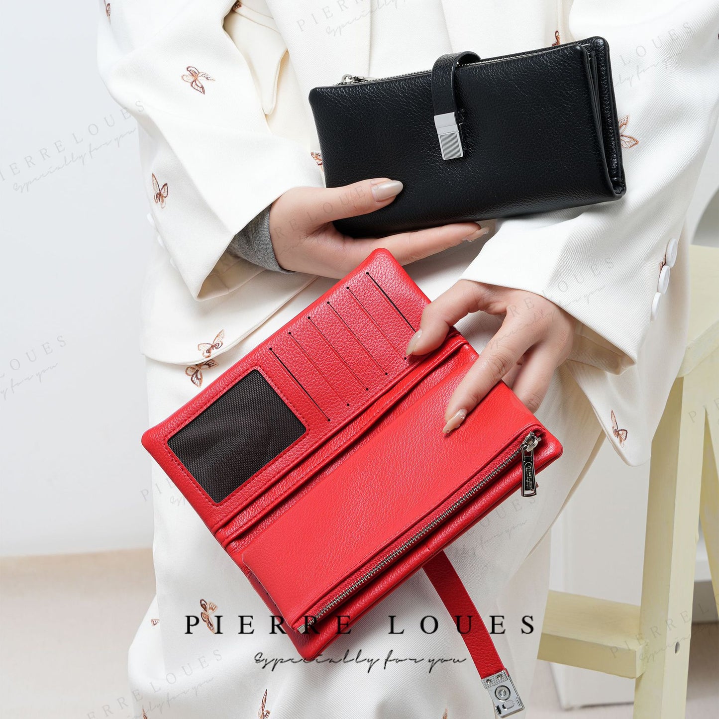 Random Color Surprise Lucky Bag: Random Style Women's Long PU Leather Wallet Mystery Box V888-ELOSUNG36076
