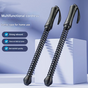 Black Cordless Battle Ropes - Heavy Duty Spring Steel Power Trainers for Full Body Strength & Cardio Workout V888-ELOSUNG36105