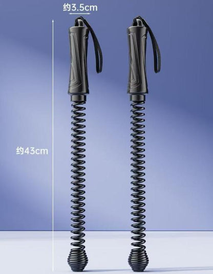 Black Cordless Battle Ropes - Heavy Duty Spring Steel Power Trainers for Full Body Strength & Cardio Workout V888-ELOSUNG36105