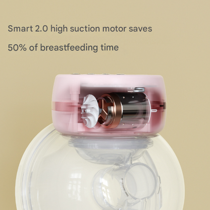 Blue Hands-Free Wearable Electric Breast Pump - Portable, Quiet & Rechargeable with LED Display V888-ELOSUNG36107