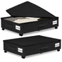 1 piece Black Size L Collapsible Underbed Storage Organizer with Wheels - Fabric Bin with Dustproof Lid V888-ELOSUNG36114