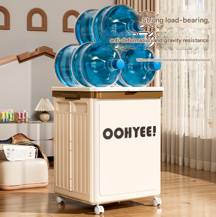 Light Green Large Foldable Storage Box with Lid and Wheels - Heavy Duty Collapsible Toy Organizer Bin V888-ELOSUNG36119