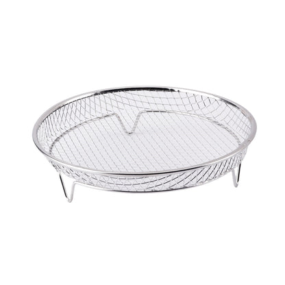 Silver 3-Pack Stackable Air fryer Racks - Food Grade Stainless Steel Multi-Layer Dehydrator & Crisper Tray V888-ELOSUNG36138