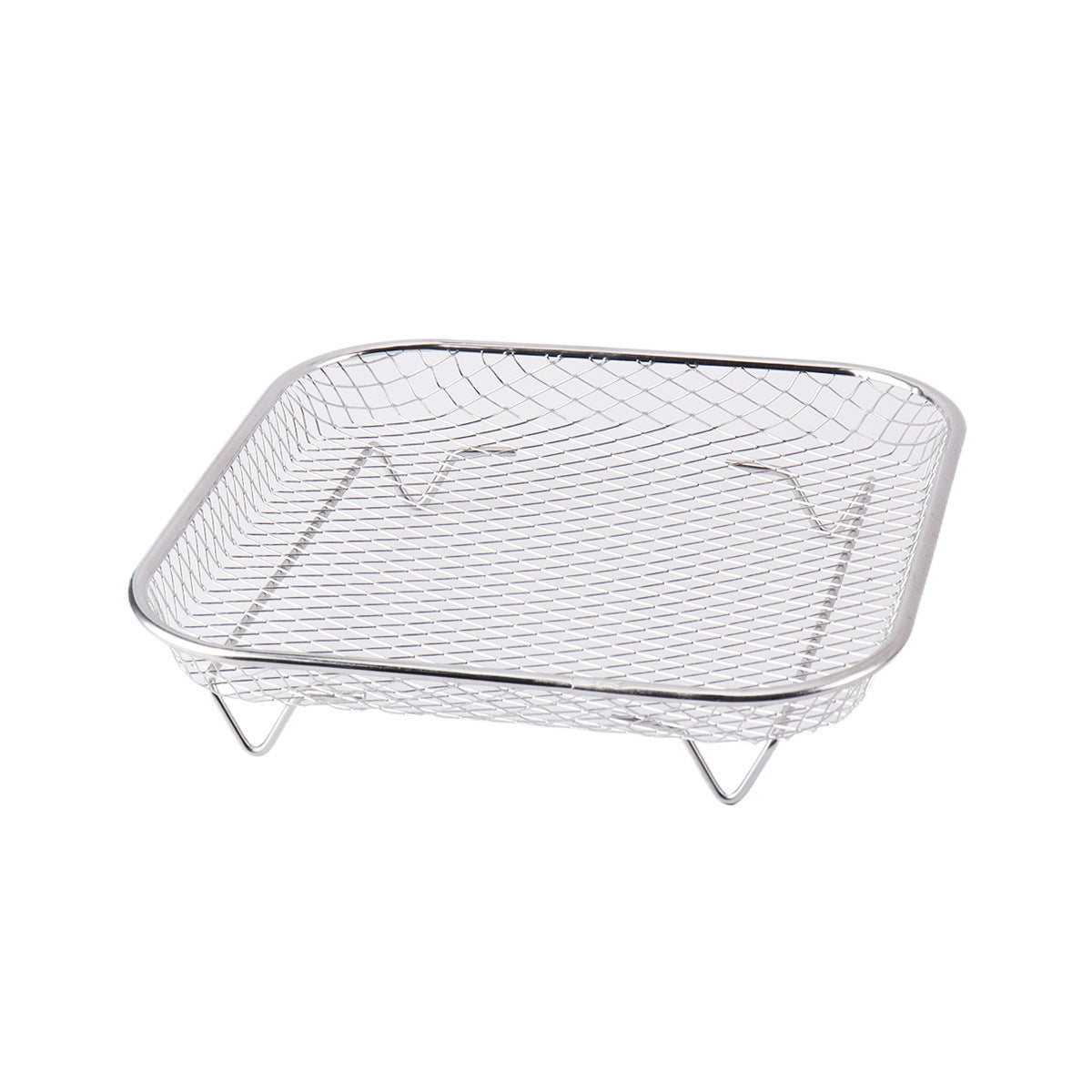Silver 3-Pack Stackable Air fryer Racks - Food Grade Stainless Steel Multi-Layer Dehydrator & Crisper Tray V888-ELOSUNG36139