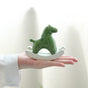 Green Modern Ceramic Rocking Horse Ornament - Cute Porcelain Figurine for Desk & Shelf Decor V888-ELOSUNG36156