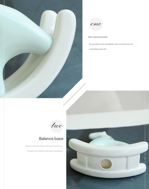 Pink Modern Ceramic Rocking Horse Ornament - Cute Porcelain Figurine for Desk & Shelf Decor V888-ELOSUNG36158