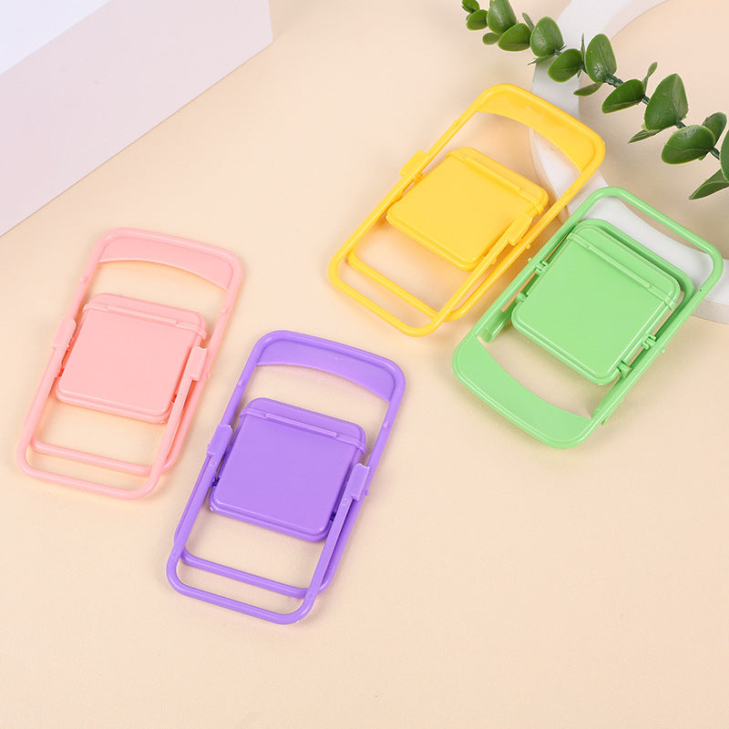 Color Mixing Adorable Mini Folding Chair Phone Stand - 4 Pack Cute Desktop Holder for Hands-Free Viewing V888-ELOSUNG36159