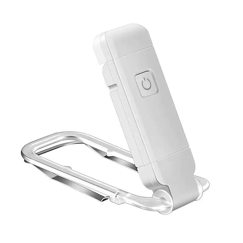 2 Pcs White USB Rechargeable Clip-on LED Book Light - 3 Color Modes & Dimmable Brightness for Eye-Caring V888-ELOSUNG36166