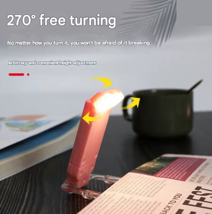 2 Pcs White USB Rechargeable Clip-on LED Book Light - 3 Color Modes & Dimmable Brightness for Eye-Caring V888-ELOSUNG36166