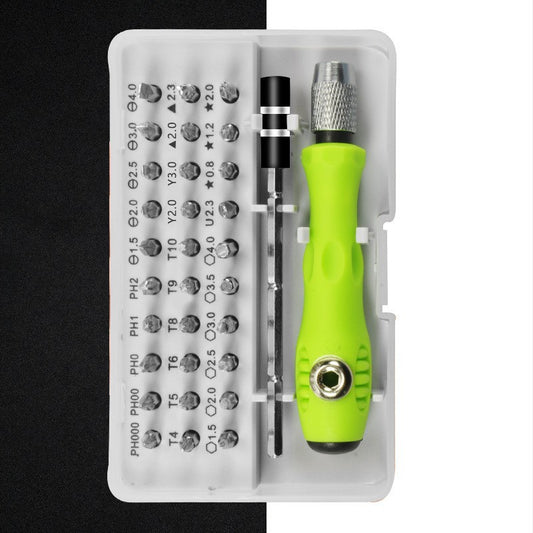 Green 32-in-1 Precision Screwdriver Set - Magnetic Repair Tool Kit for Electronics, Phone & PC V888-ELOSUNG36177