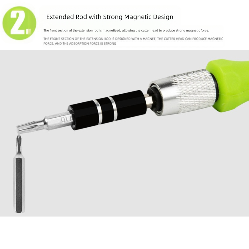 Green 32-in-1 Precision Screwdriver Set - Magnetic Repair Tool Kit for Electronics, Phone & PC V888-ELOSUNG36177