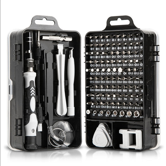 Grey Professional 115-in-1 Precision Screwdriver Set - Magnetic Repair Tool Kit for PC, Laptop, Phone & V888-ELOSUNG36178