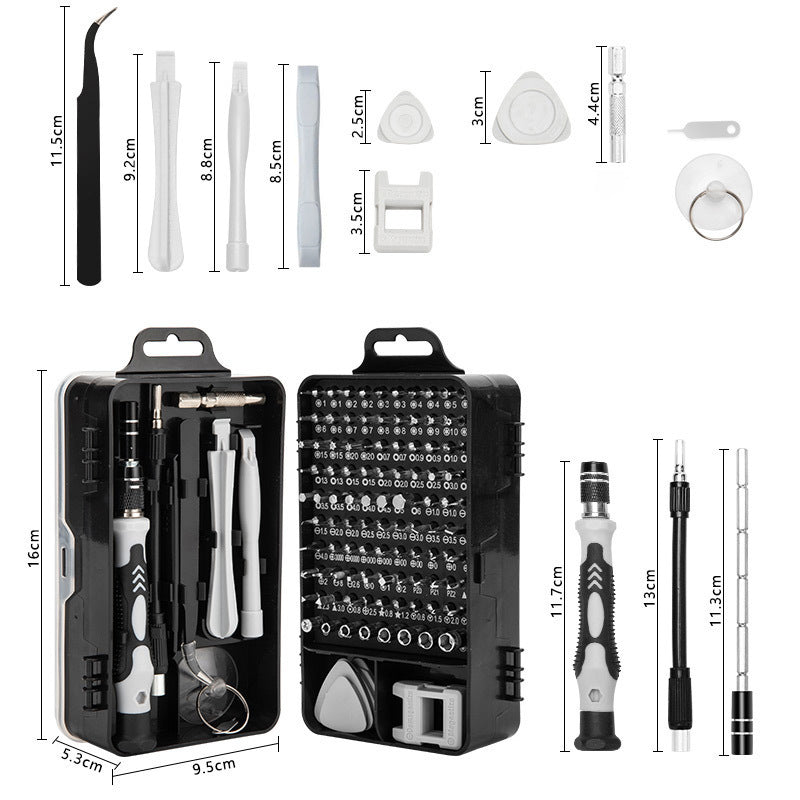 Purple and Black Professional 115-in-1 Precision Screwdriver Set - Magnetic Repair Tool Kit for PC, Laptop, V888-ELOSUNG36181