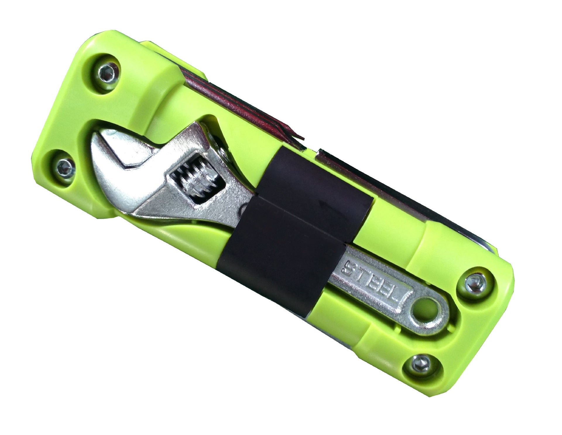 Green Versatile 16-in-1 Bike & Motorcycle Multi-Tool - Portable Repair Kit with Adjustable Wrench V888-ELOSUNG36183