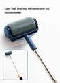 Dark Blue and Grey Pro Refillable Paint Roller Set with Extension Pole - No-Drip Easy Fill Wall Painting Tool V888-ELOSUNG36184