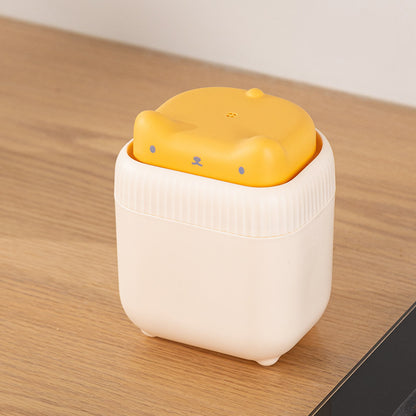 2 Pcs Yellow Cute Cat Press-to-Dispense Soap Pump & Sponge Caddy for Kitchen Sink V888-ELOSUNG36191