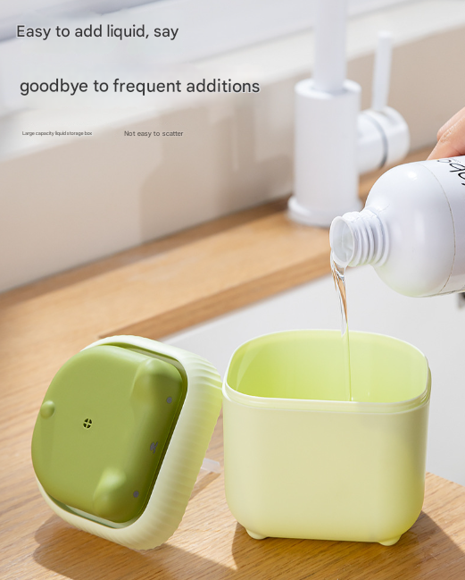 2 Pcs Green Cute Cat Press-to-Dispense Soap Pump & Sponge Caddy for Kitchen Sink V888-ELOSUNG36192