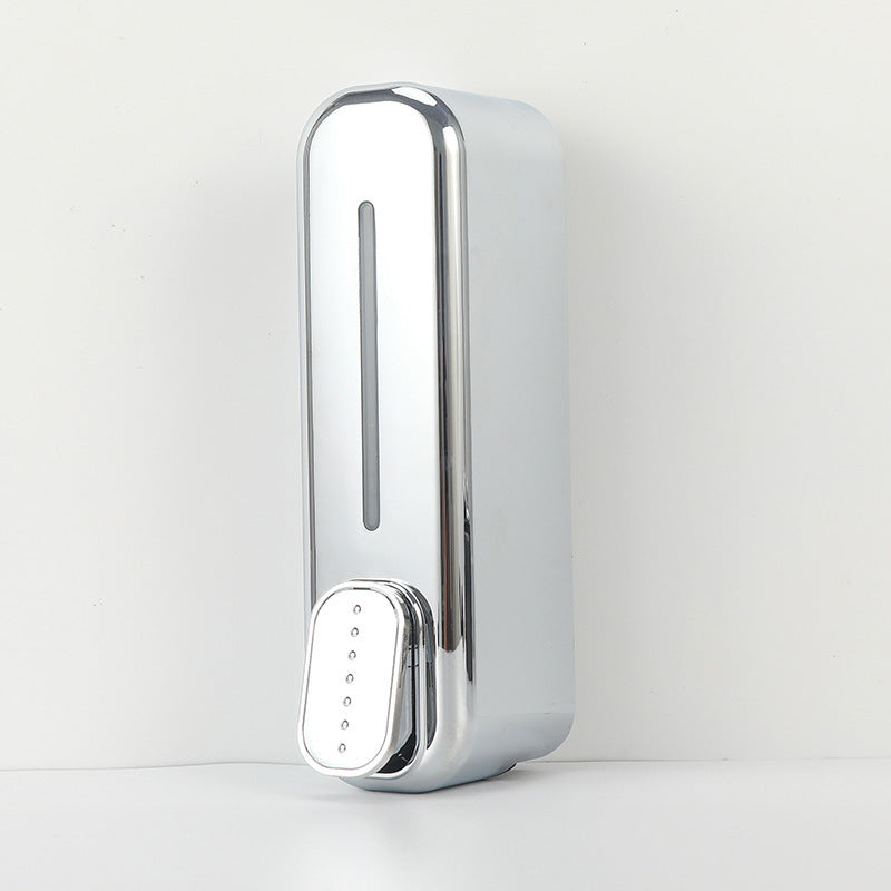 2 Pcs Silver Modern Wall-Mounted Press Soap Dispenser - 300ml Refillable Pump for Bathroom & Kitchen V888-ELOSUNG36197