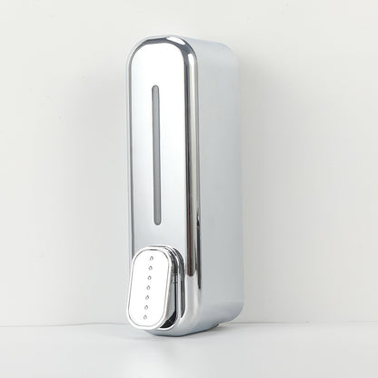 2 Pcs Silver Modern Wall-Mounted Press Soap Dispenser - 300ml Refillable Pump for Bathroom & Kitchen V888-ELOSUNG36197