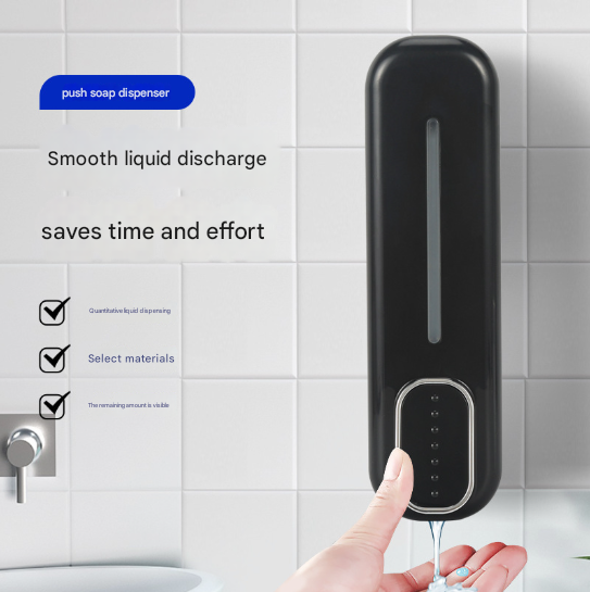 2 Pcs (Gold + Silver) Modern Wall-Mounted Press Soap Dispenser - 300ml Refillable Pump for Bathroom & Kitchen V888-ELOSUNG36198