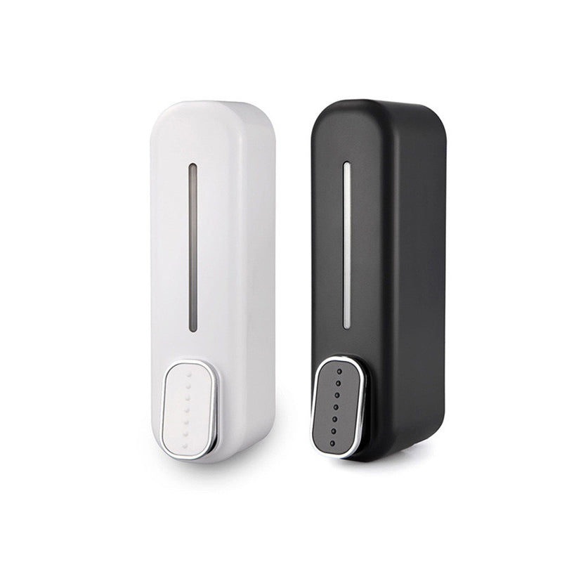 2 Pcs (White + Black) Modern Wall-Mounted Press Soap Dispenser - 300ml Refillable Pump for Bathroom & Kitchen V888-ELOSUNG36199