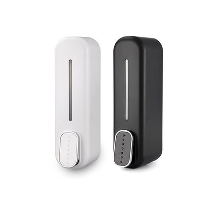 2 Pcs (White + Black) Modern Wall-Mounted Press Soap Dispenser - 300ml Refillable Pump for Bathroom & Kitchen V888-ELOSUNG36199