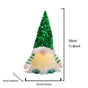 2 Pcs Green Charming Light-Up Christmas Gnome - Festive Nordic Plush Holiday Decoration V888-ELOSUNG36201