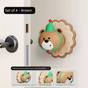 4 Pcs Brown Adorable Bear Wall Protector - Multi-Use Self-Adhesive Door Stopper Bumper V888-ELOSUNG36215