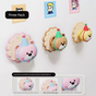 3 Pcs (Pink + Brown + Yellow) Adorable Bear Wall Protector - Multi-Use Self-Adhesive Door Stopper Bumper V888-ELOSUNG36218