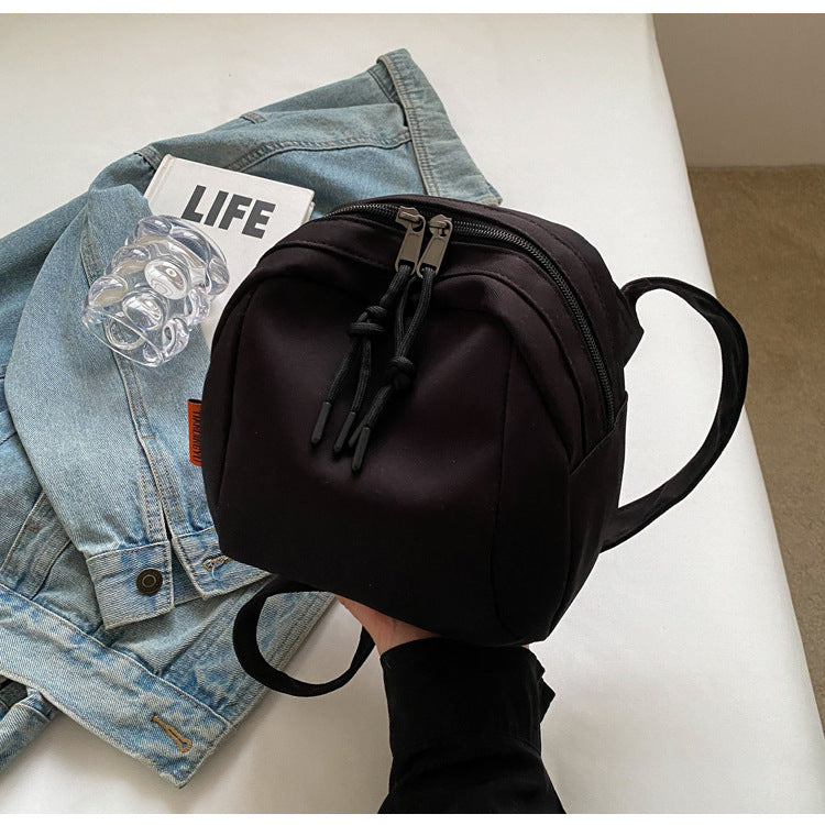 Black Lightweight Canvas Crossbody Bag - Minimalist Casual Shoulder Satchel with Adjustable Strap V888-ELOSUNG36219