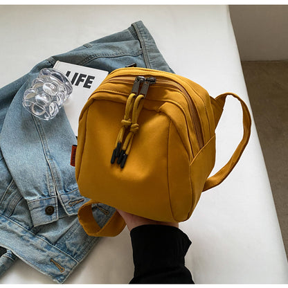 Yellow Lightweight Canvas Crossbody Bag - Minimalist Casual Shoulder Satchel with Adjustable Strap V888-ELOSUNG36221