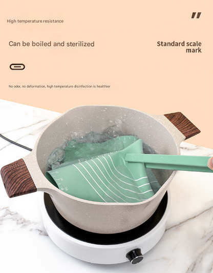 Dark Blue 3-Piece Silicone Baking Set - Non-Stick Pastry Mat with Measurements, Rolling Pin & Dough Scraper V888-ELOSUNG36244