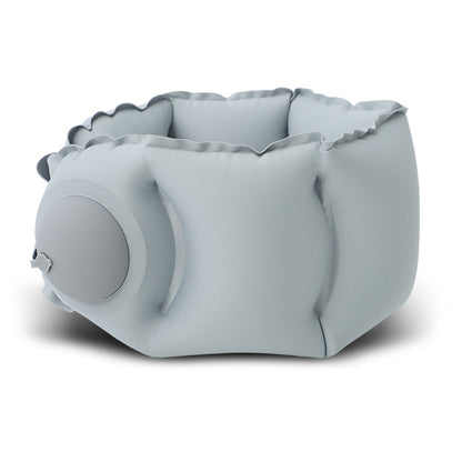 Light Grey Press-Pump Inflatable Travel Pillow - Ultra-Lightweight Ergonomic 360 degrees Neck Support V888-ELOSUNG36249