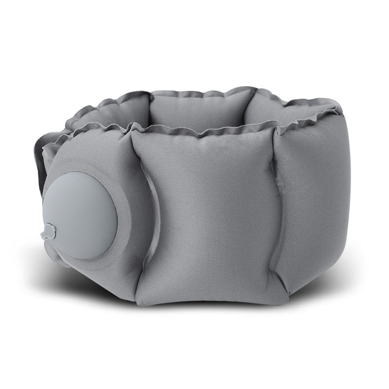 Dark Grey Press-Pump Inflatable Travel Pillow - Ultra-Lightweight Ergonomic 360 degrees Neck Support V888-ELOSUNG36250
