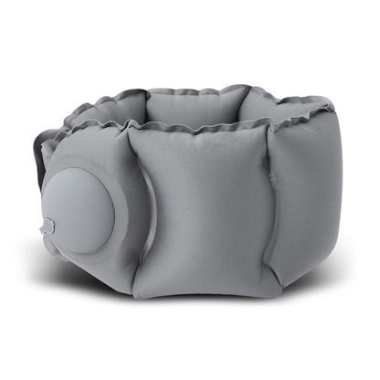 Dark Grey Press-Pump Inflatable Travel Pillow - Ultra-Lightweight Ergonomic 360 degrees Neck Support V888-ELOSUNG36250